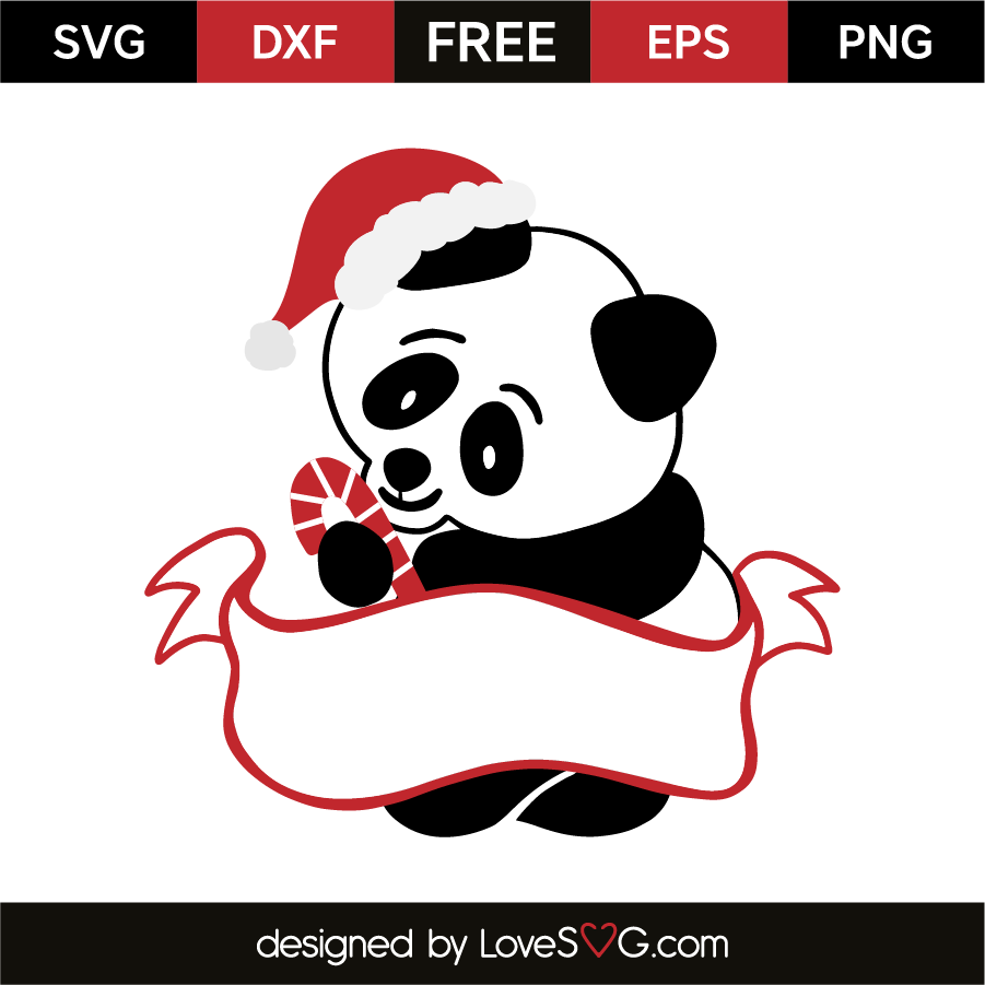 Download Panda and banner | Lovesvg.com