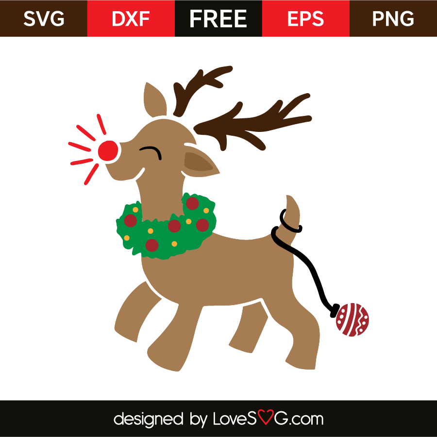 Download Red nosed reindeer | Lovesvg.com
