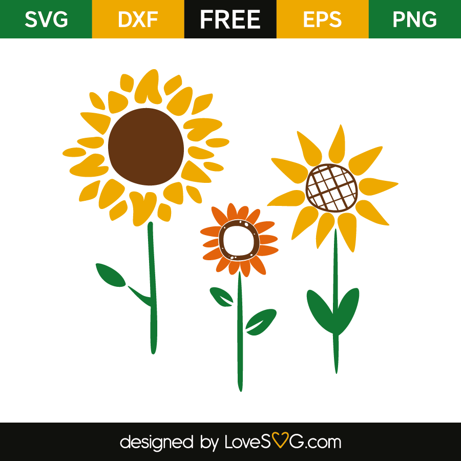 Svg File Silhouette Sunflower Svg Free