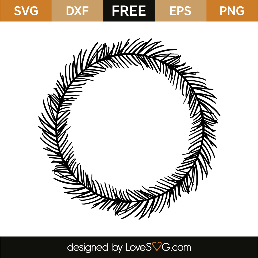 Wreath of fir branches | Lovesvg.com