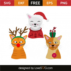 Christmas cats | Lovesvg.com