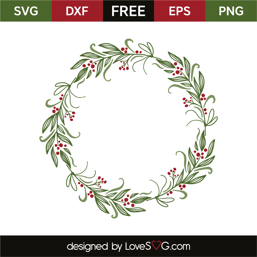 Mistletoe monogram frame | Lovesvg.com