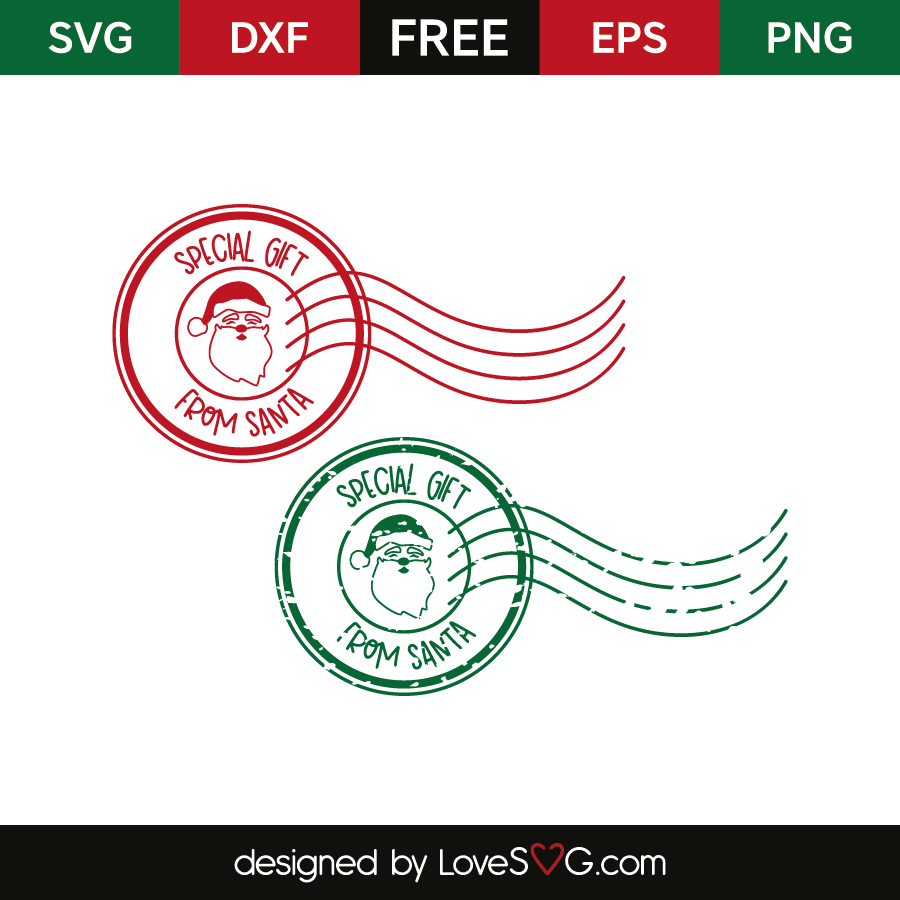 Download Special gift stamp from Santa | Lovesvg.com
