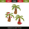 Christmas palm tree and snowman | Lovesvg.com