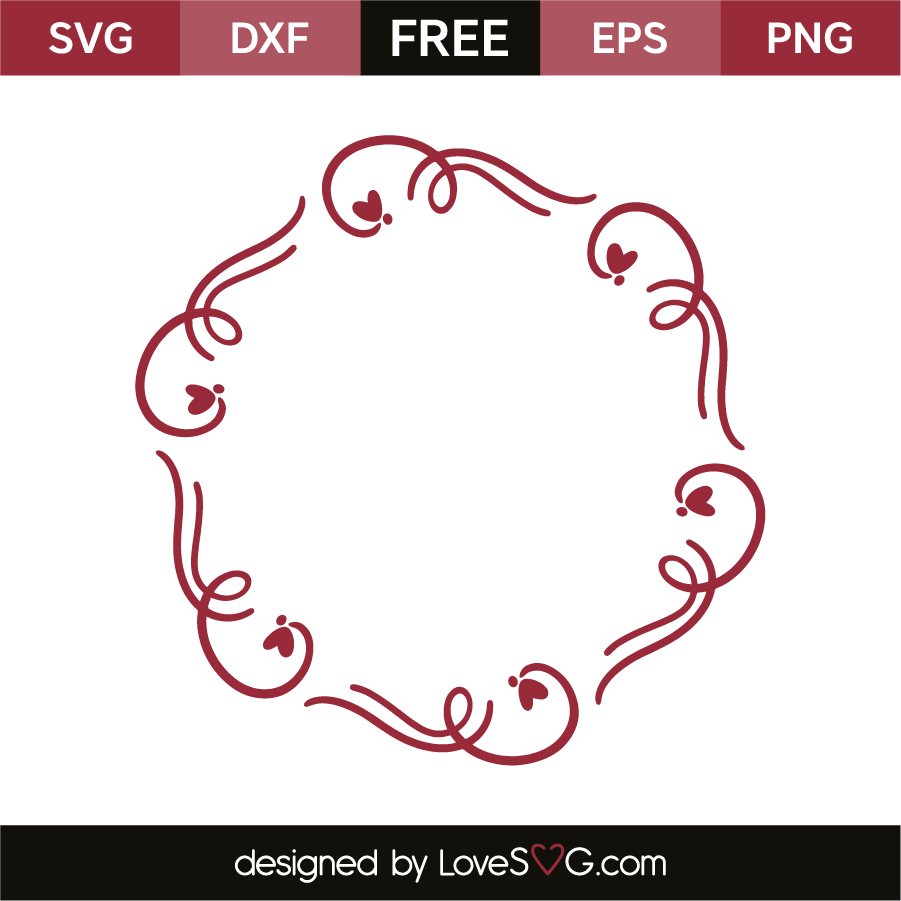 Download Hearts Monogram Frame | Lovesvg.com