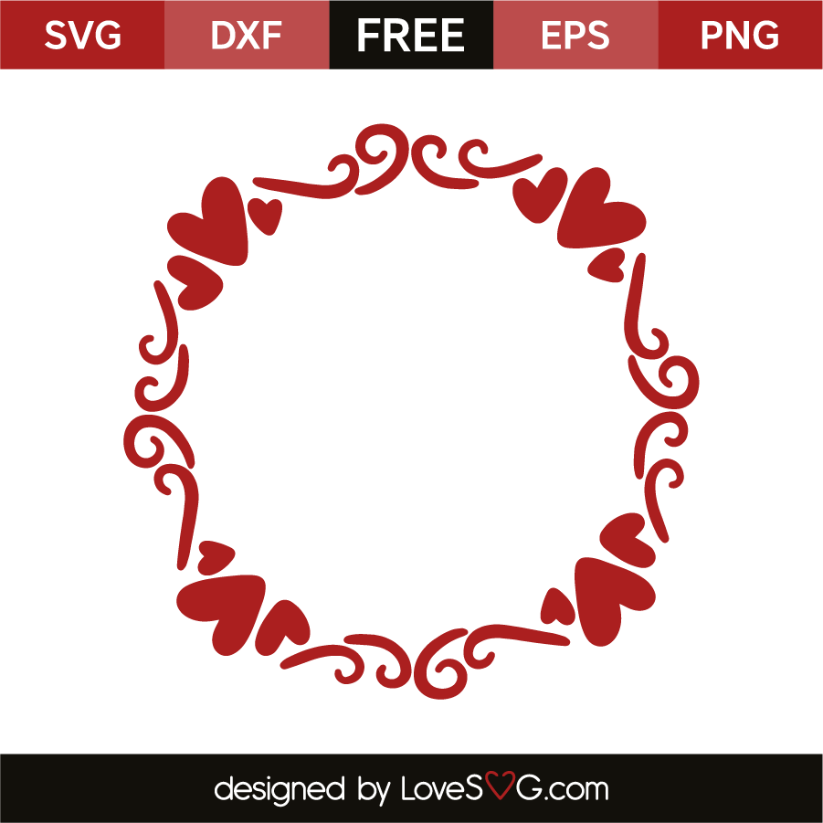 Download Hearts Monogram Frame | Lovesvg.com