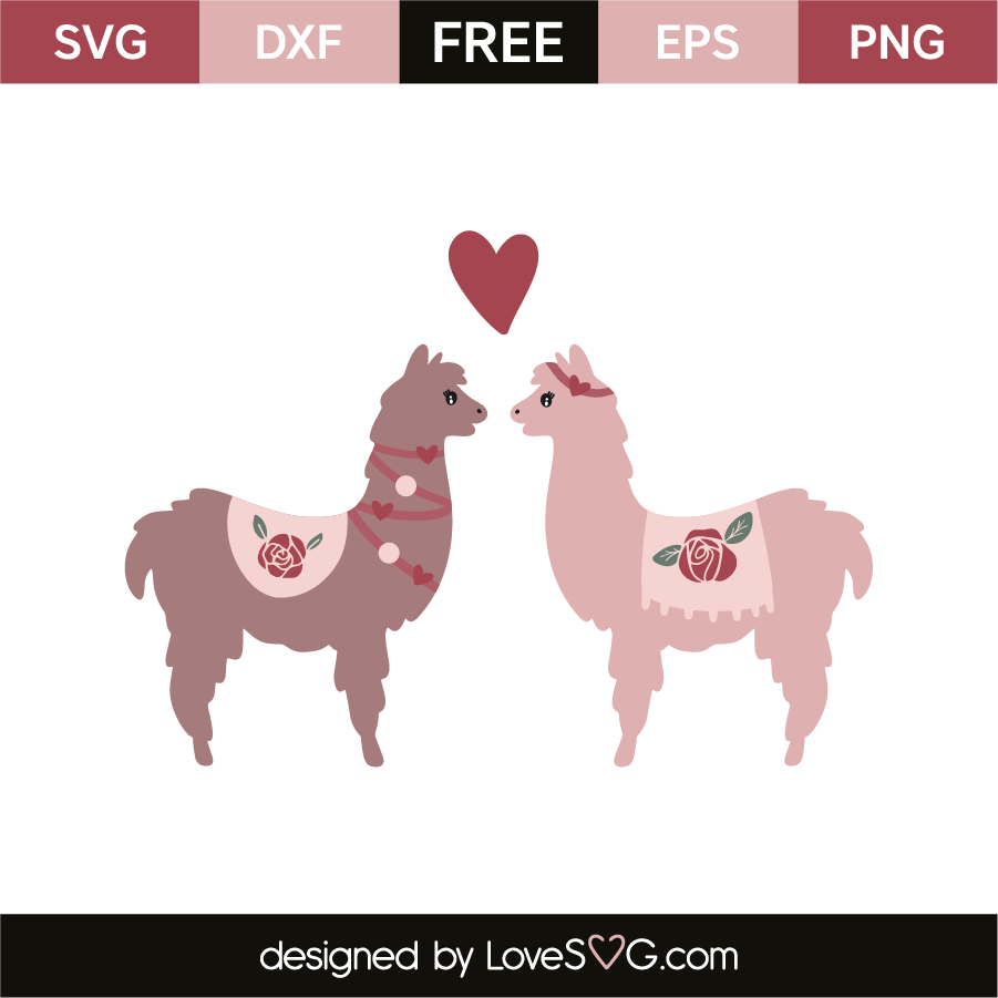 Download Llamas in love | Lovesvg.com