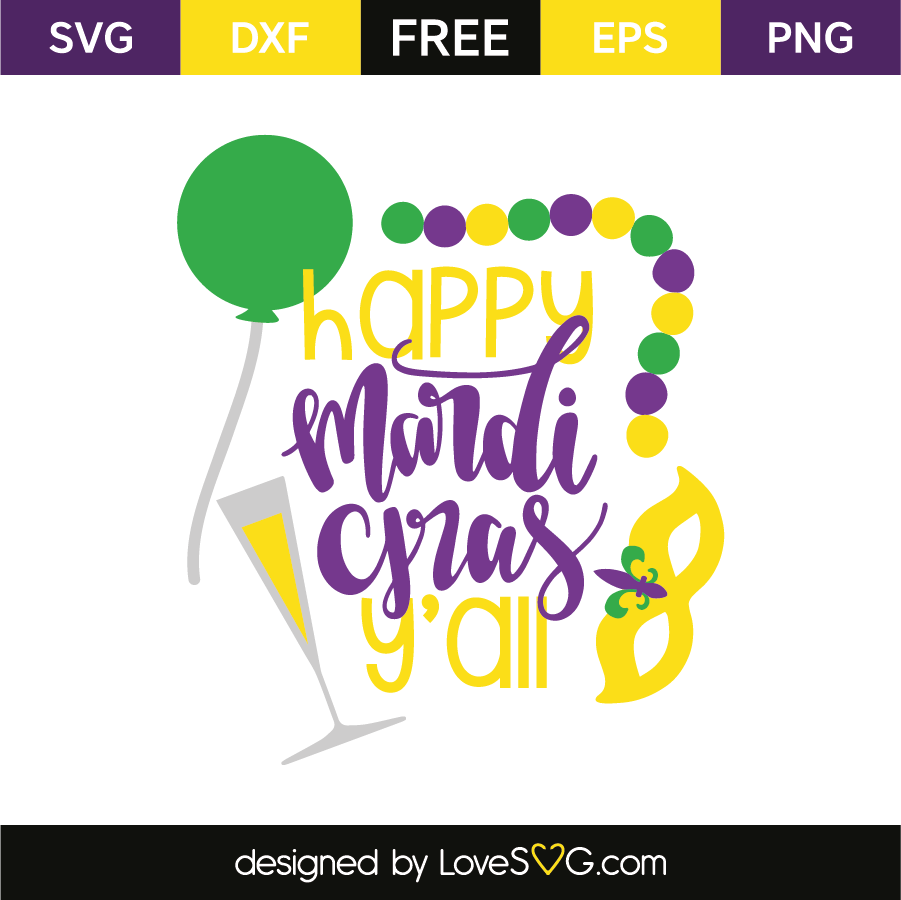 Download Happy mardi gras y'all | Lovesvg.com