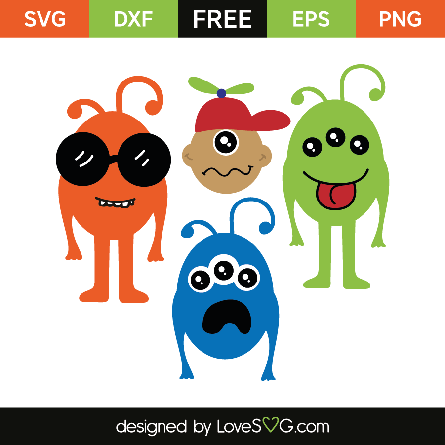 Download Cute little Monsters | Lovesvg.com