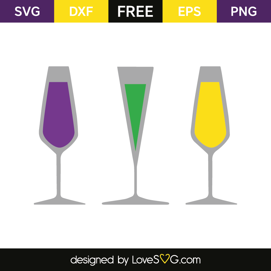 Download Mardi gras drink glasses | Lovesvg.com