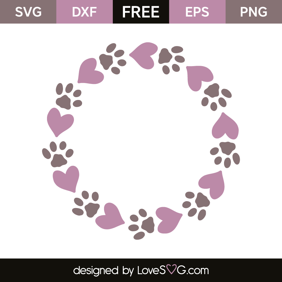 Download Paws monogram frame | Lovesvg.com