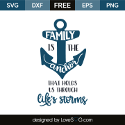 Family is the anchor | Lovesvg.com