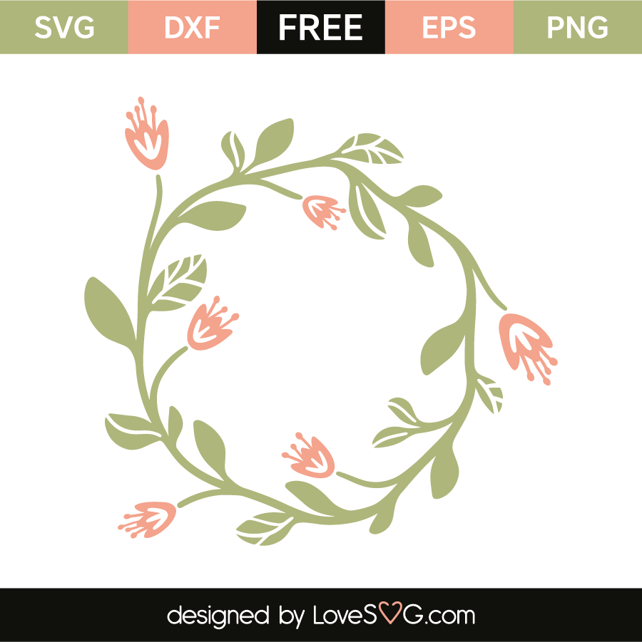 Floral monogram frame | Lovesvg.com