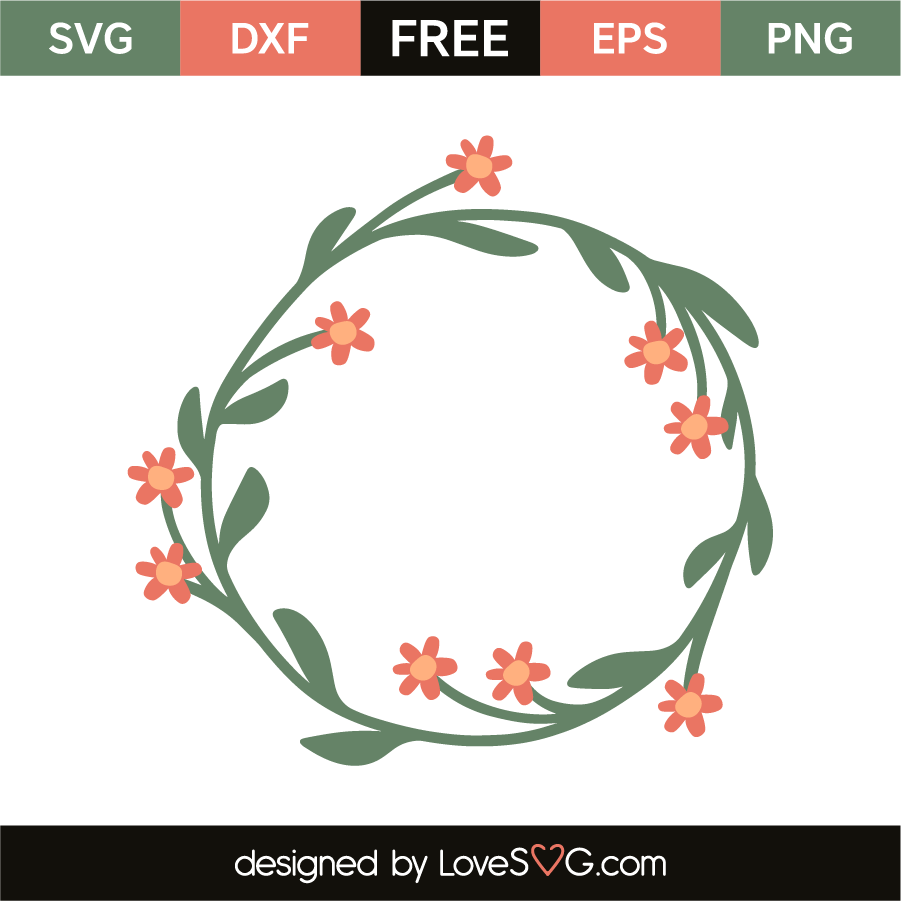 Flowers monogram frame | Lovesvg.com