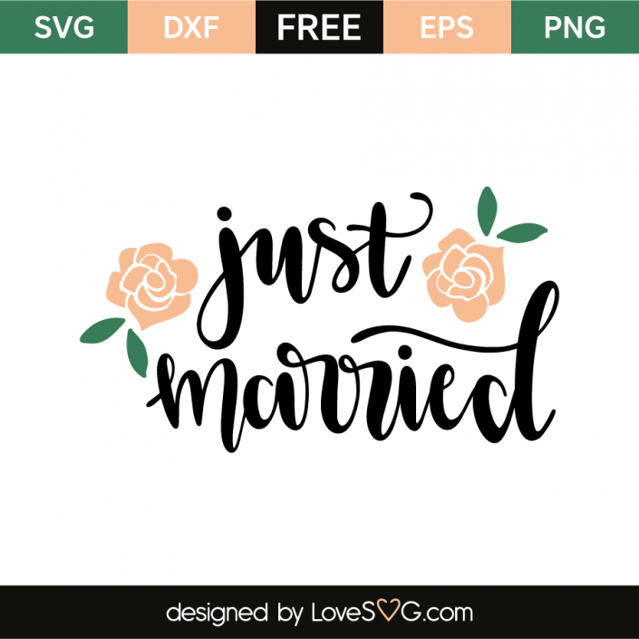 Just married | Lovesvg.com