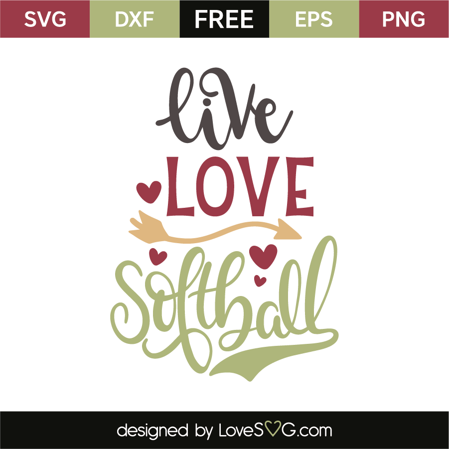 Download Live - love - softball | Lovesvg.com