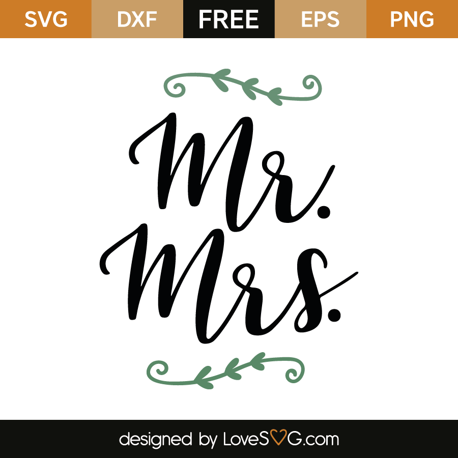 Mr. Mrs. | Lovesvg.com