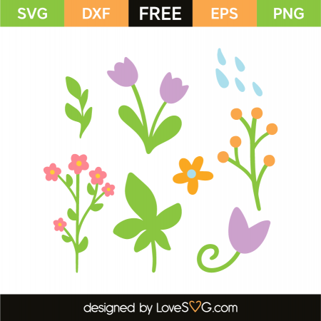 Spring elements: Flowers | Lovesvg.com