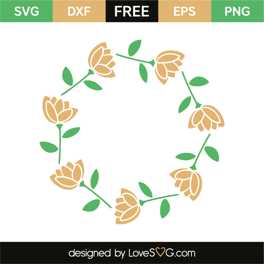 Download Floral monogram frame | Lovesvg.com