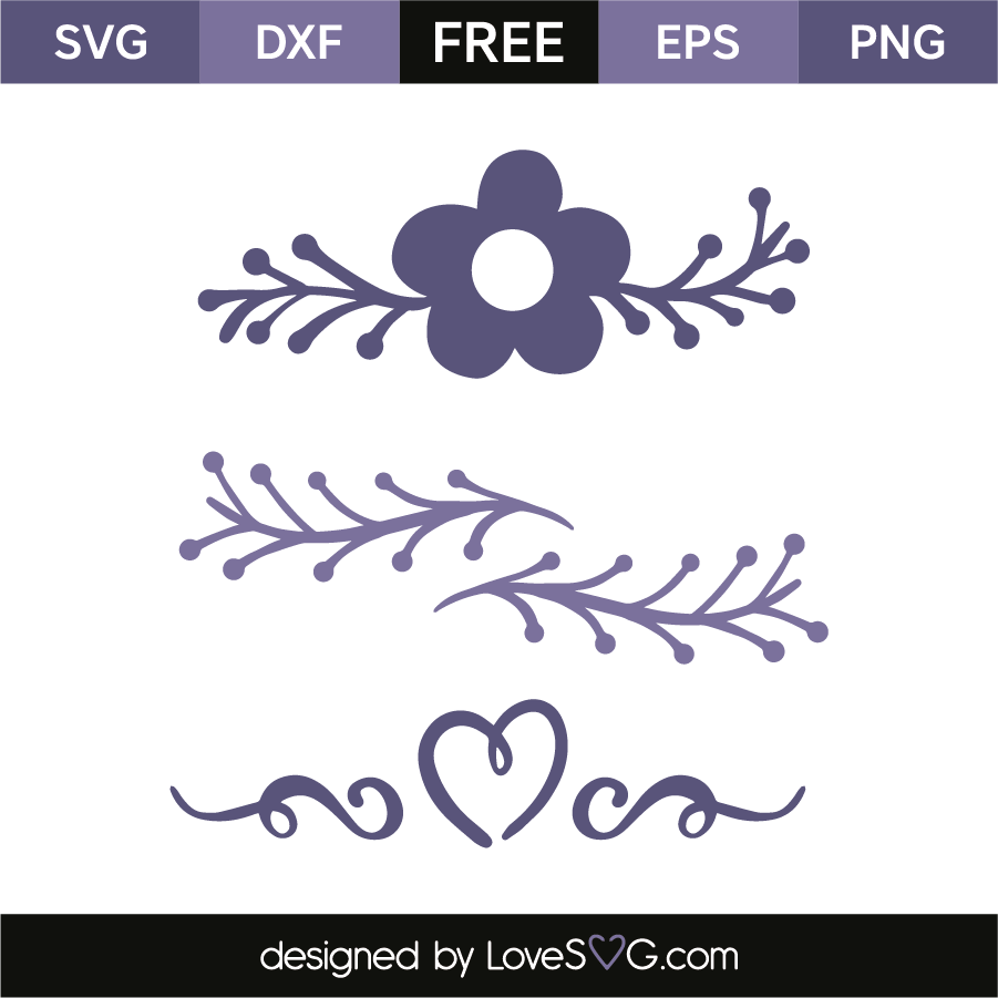 Download Floral decorative elements | Lovesvg.com
