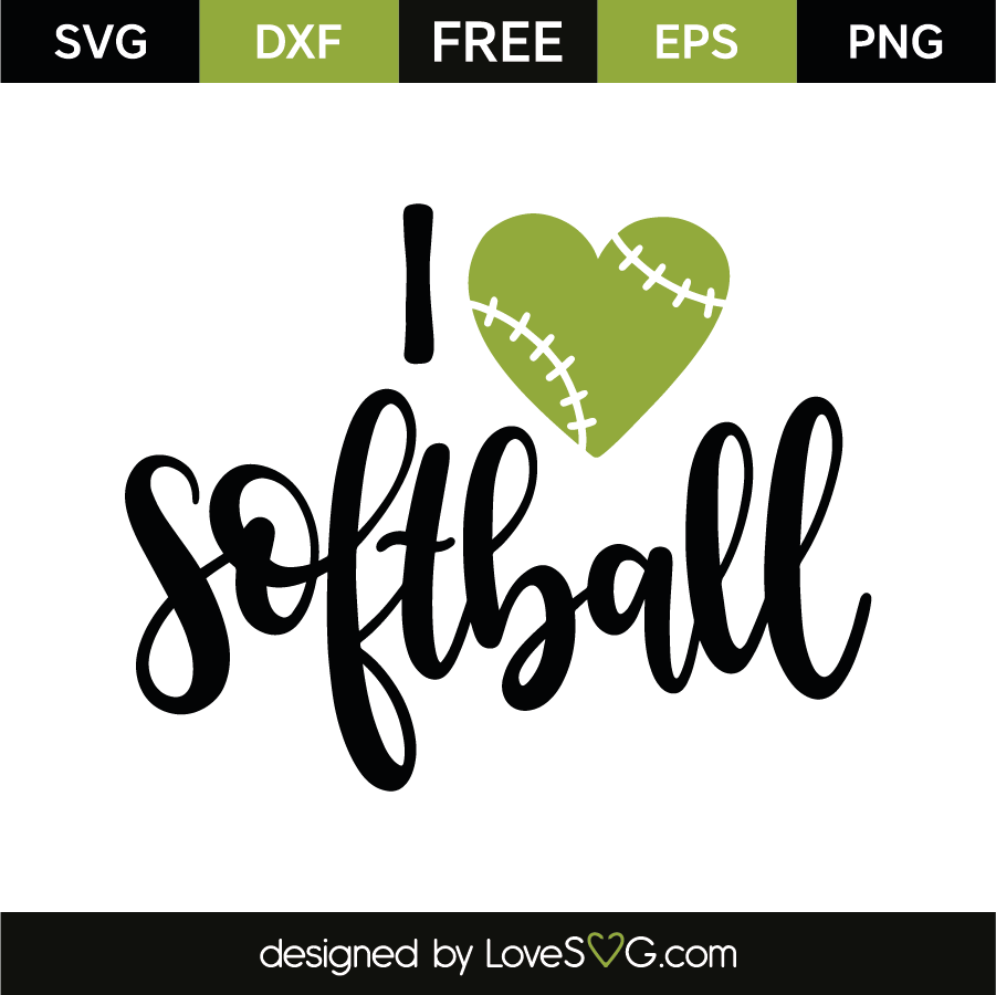 Download I love softball | Lovesvg.com