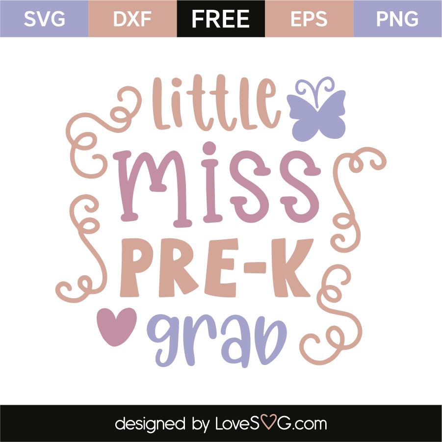 Download Little miss pre-k grad | Lovesvg.com