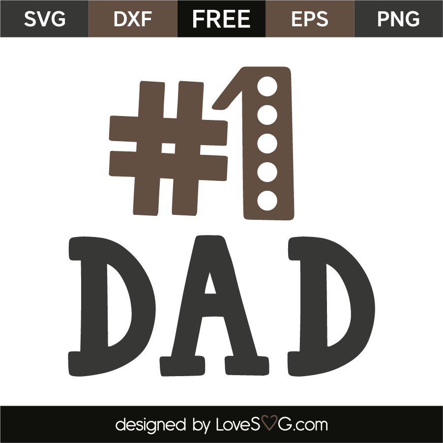#1 dad | Lovesvg.com