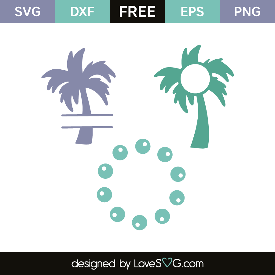 Palm monogram frames | Lovesvg.com