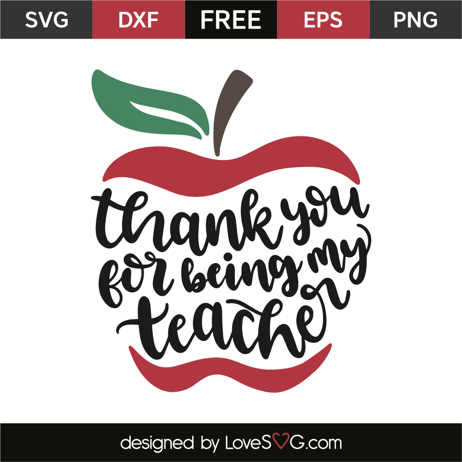 Download Thank you for being my teacher | Lovesvg.com