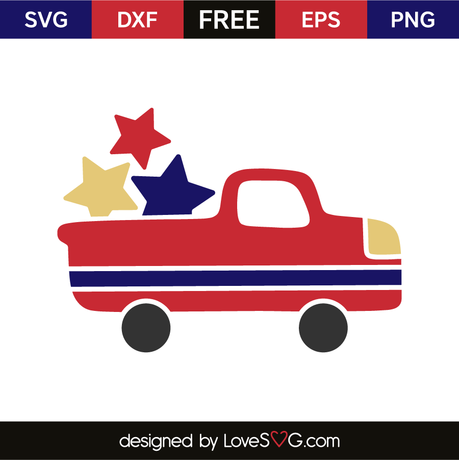 4th of July Truck SVG from Lovesvg.com