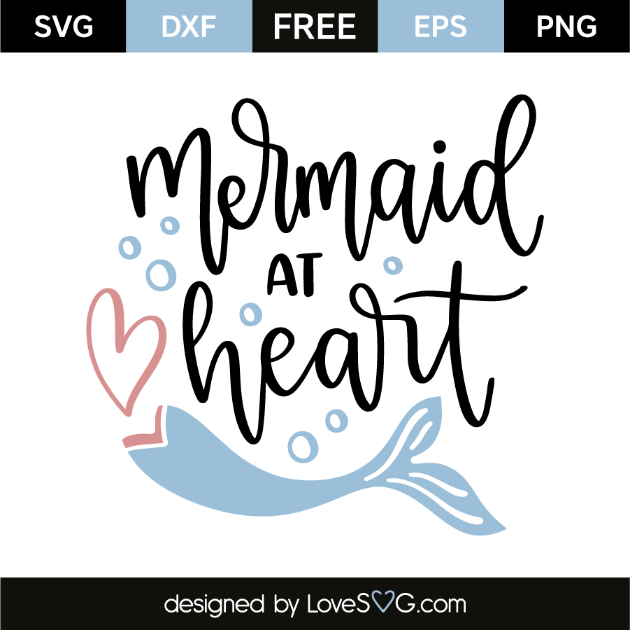 Download Mermaid at heart | Lovesvg.com