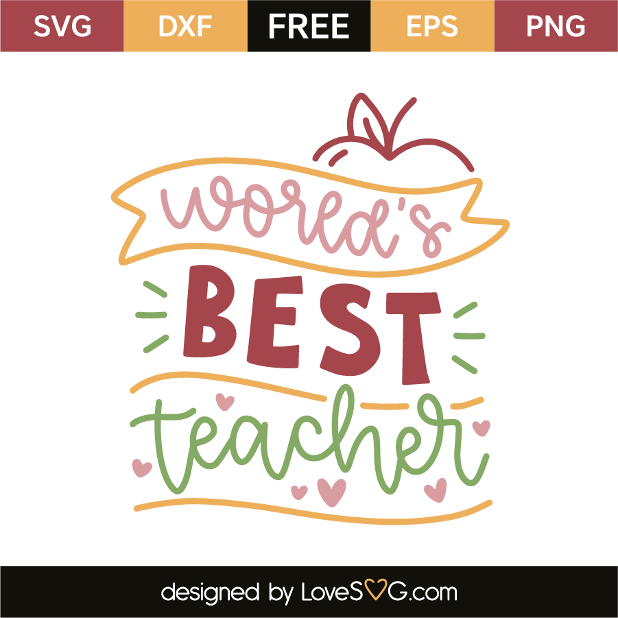 Download World's best teacher | Lovesvg.com