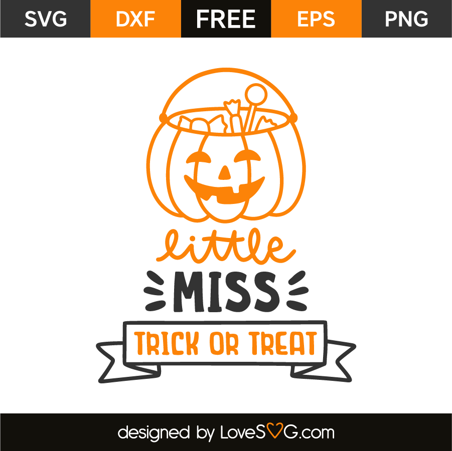 Little miss trick or treat | Lovesvg.com