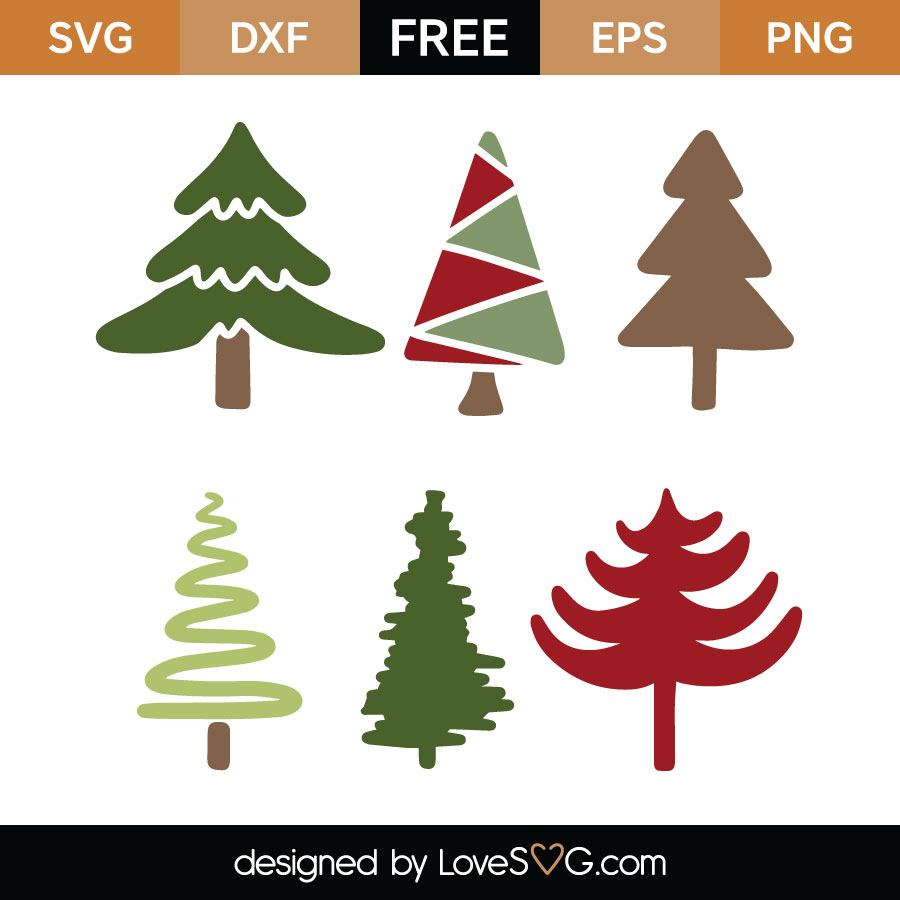 Christmas Trees SVG Cut File | Lovesvg.com