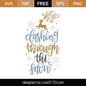 Download Free Dashing Through The Snow SVG Cut File | Lovesvg.com