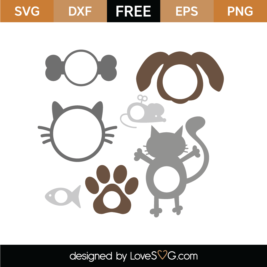 Download Free Animal Monogram Frames SVG Cut File | Lovesvg.com