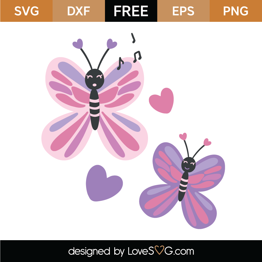 Free Butterflies SVG Cut File | Lovesvg.com