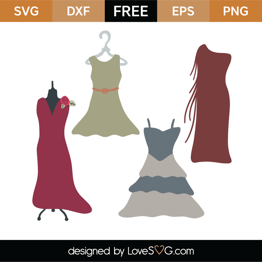 Free Dresses SVG Cut File | Lovesvg.com