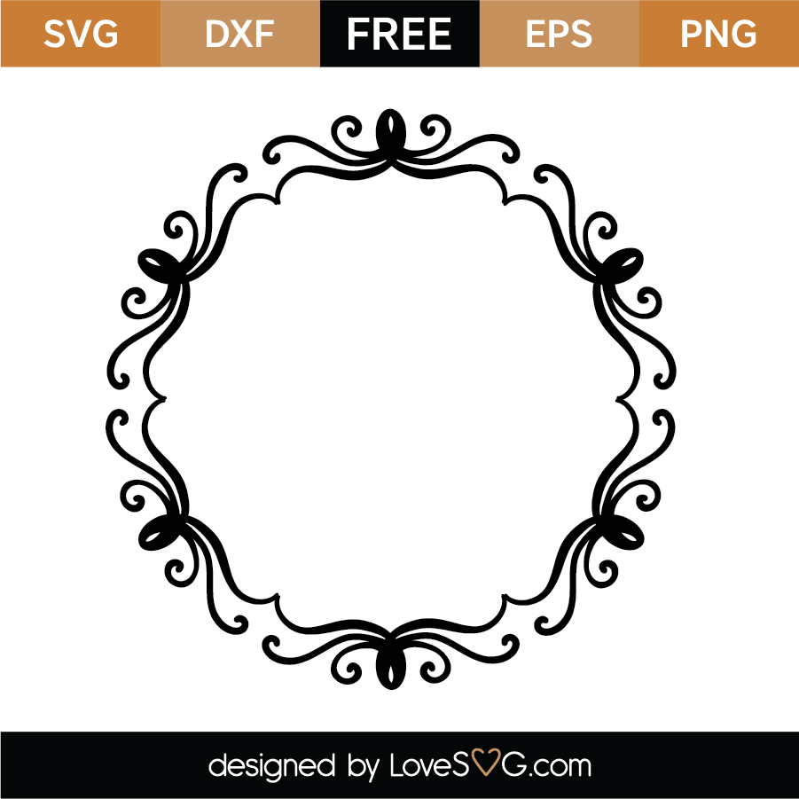 Free Monogram Frame SVG Cut File | Lovesvg.com