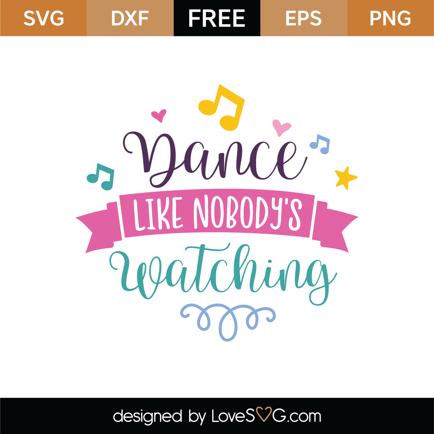 Free Dance Like Nobody's Watching SVG Cut File | Lovesvg.com