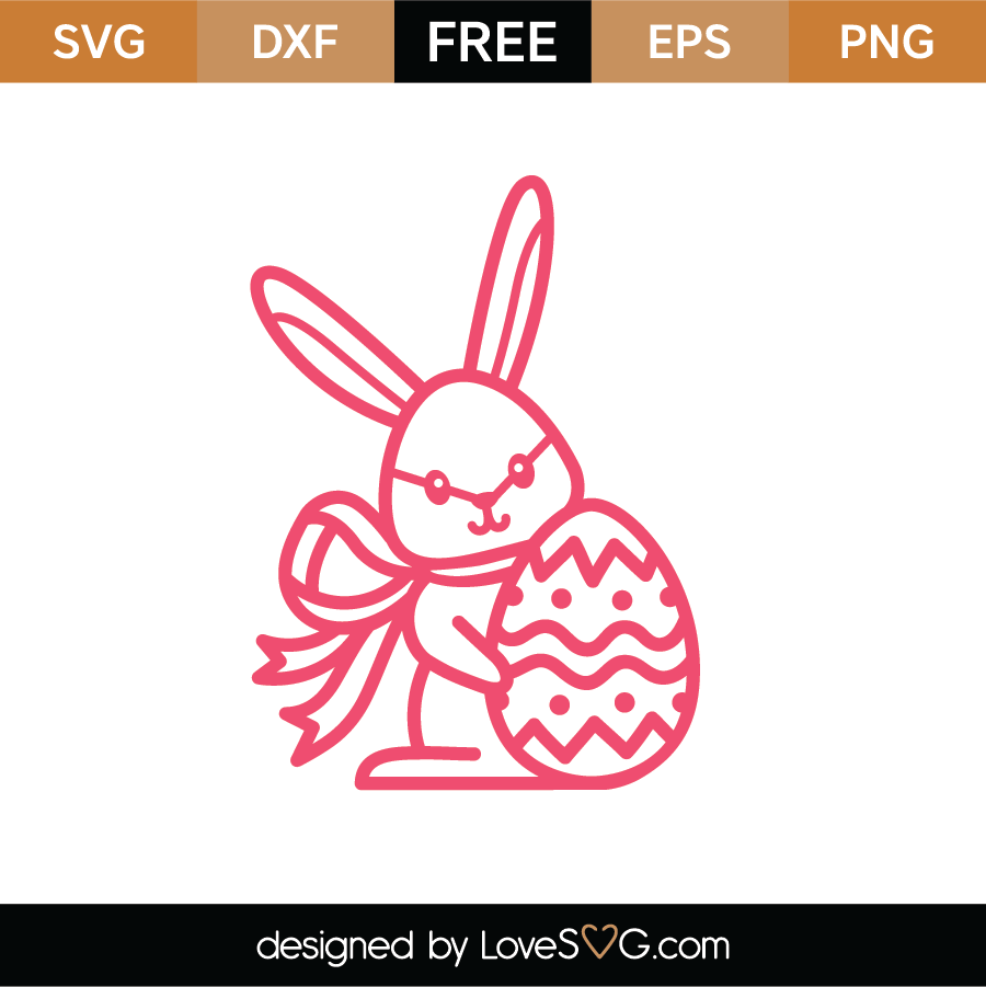 Free Easter Bunny SVG Cut File | Lovesvg.com
