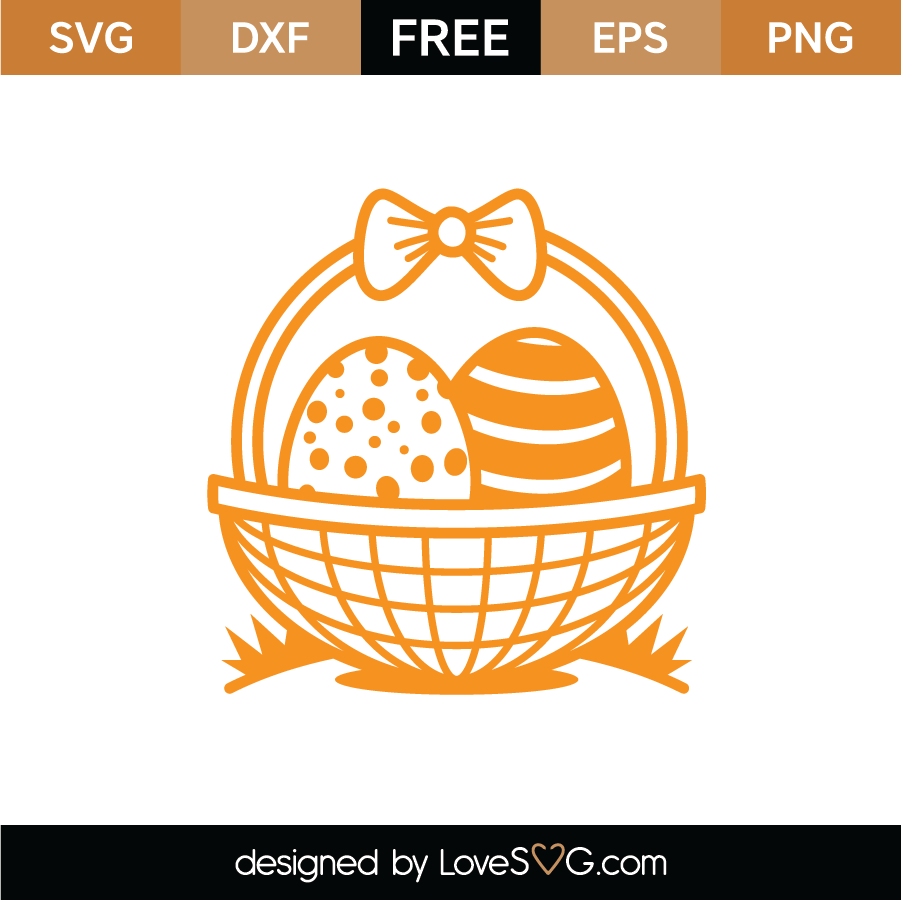 Download Free Easter Egg Basket SVG Cut File | Lovesvg.com