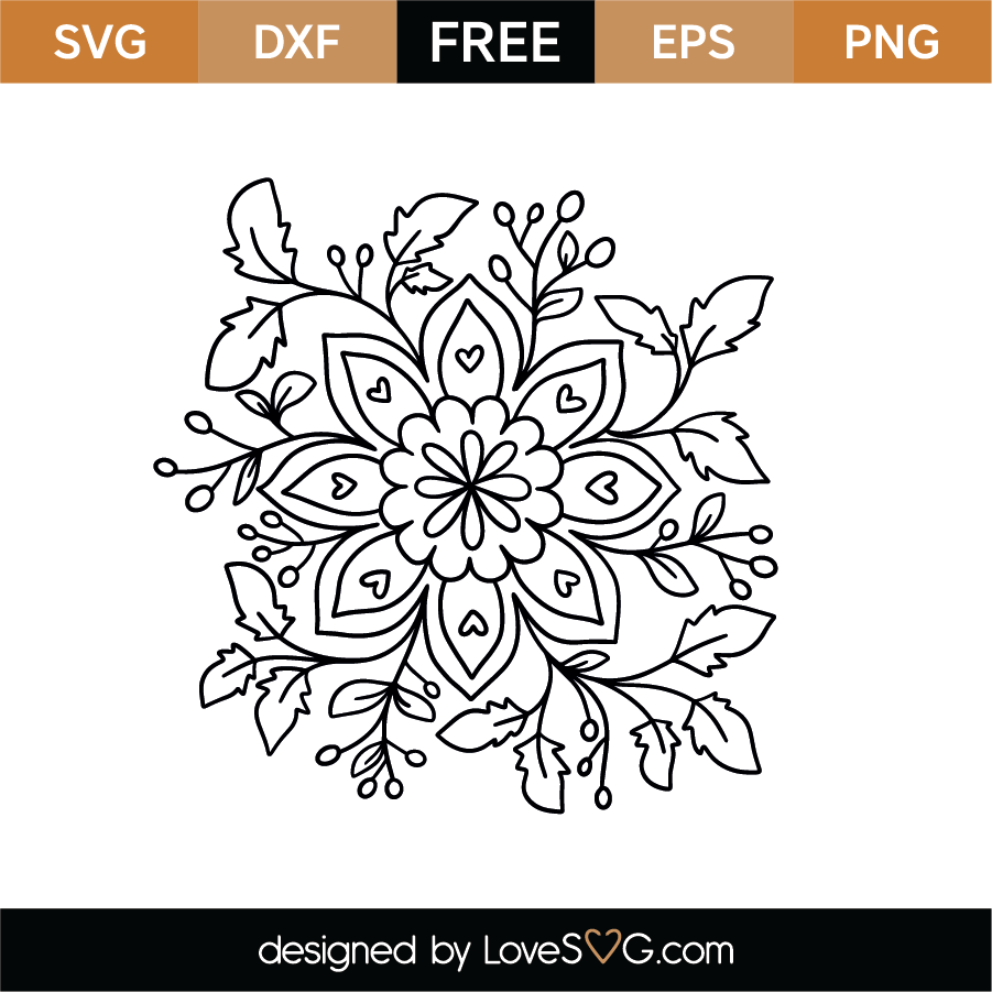 Free Floral Design SVG Cut File | Lovesvg.com
