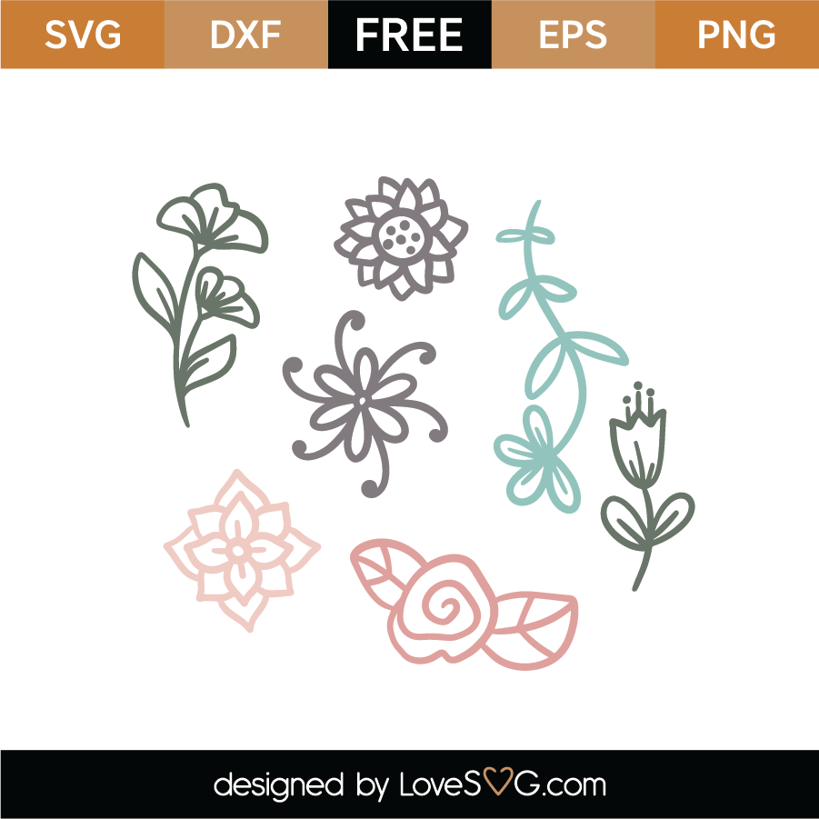 Download Free Floral Designs SVG Cut File | Lovesvg.com