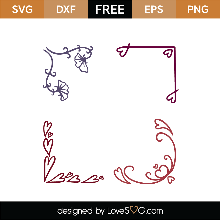Download Free Flourish Corners SVG Cut File | Lovesvg.com