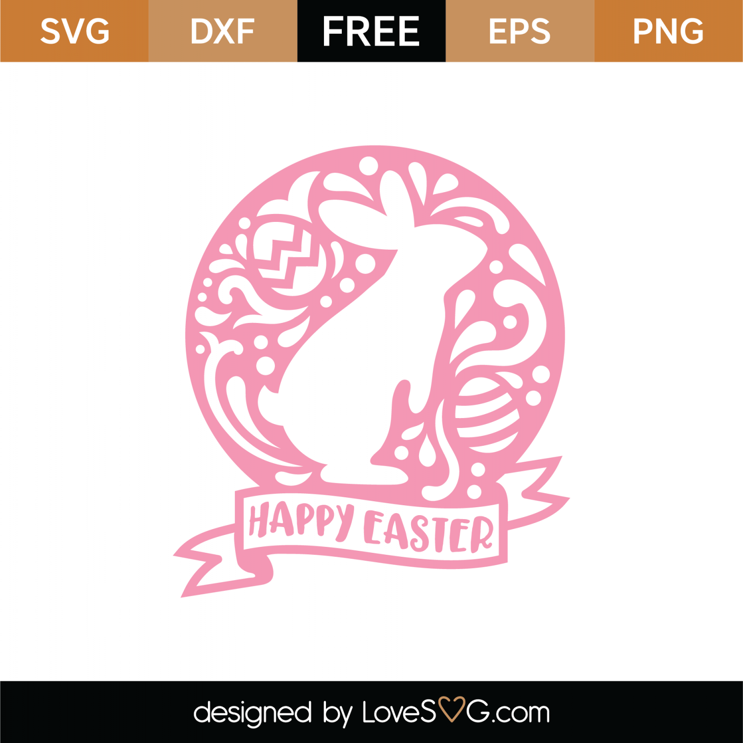 Free Happy Easter Banner SVG Cut File | Lovesvg.com