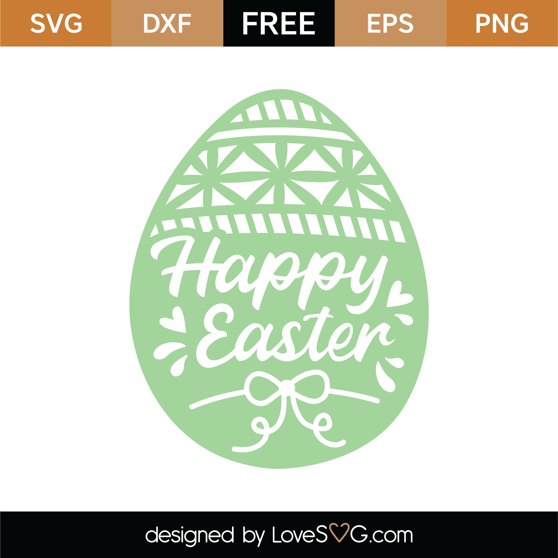 Download Free Happy Easter Egg SVG Cut File | Lovesvg.com