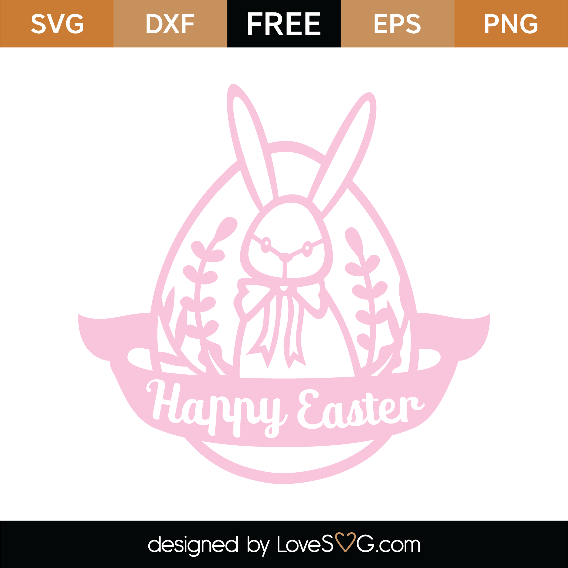 Download Free Happy Easter Monogram SVG Cut File | Lovesvg.com