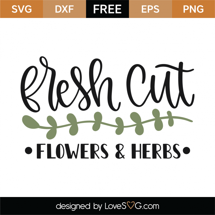 Free Fresh Cut Flowers SVG Cut File | Lovesvg.com