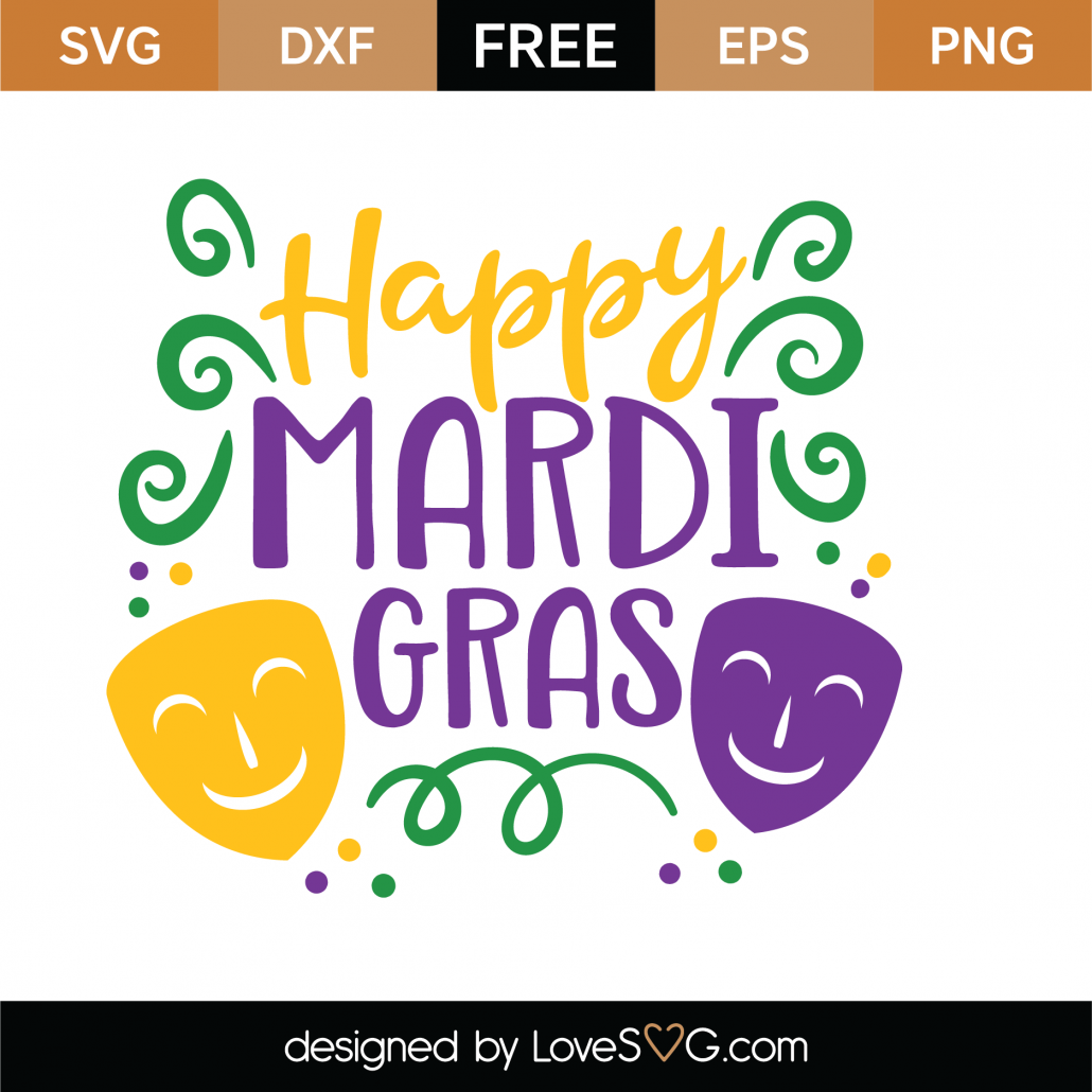 Download Free Happy Mardi Gras SVG Cut File | Lovesvg.com